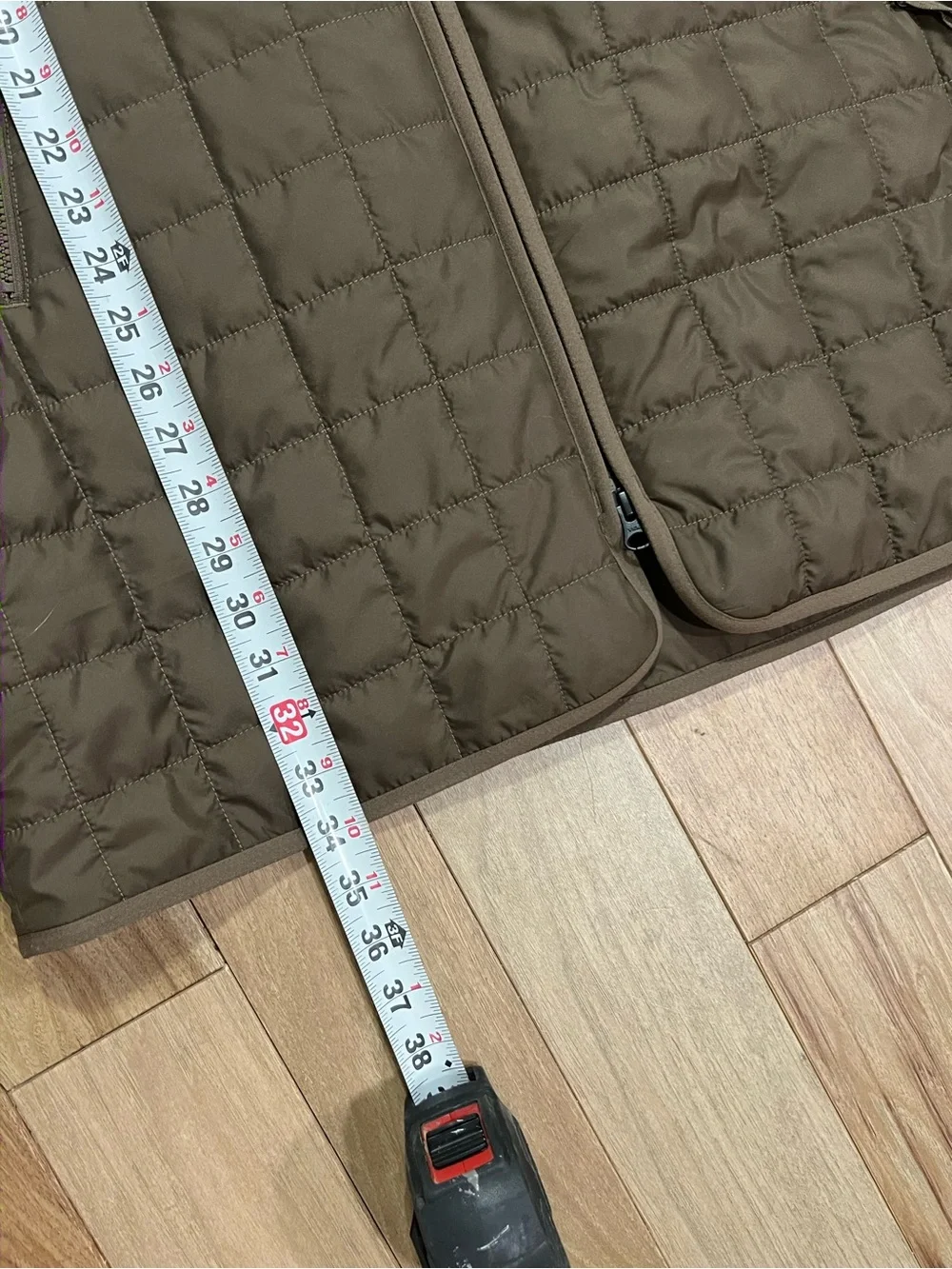 The North Face Womens Medium Brown Quilted Hooded Puffer Coat